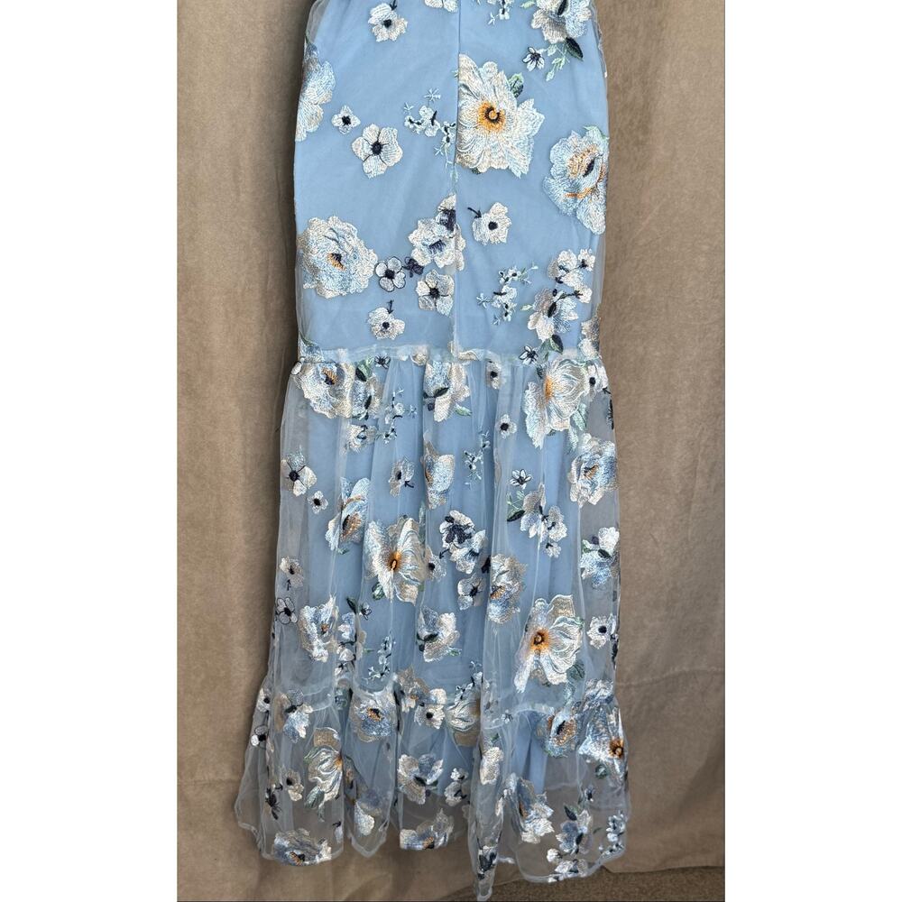 Cece Light Blue Avianna Embroidered Sleeveless Maxi Dress 12 NWT - Picture 10 of 12